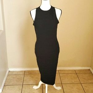 Open back little black dress